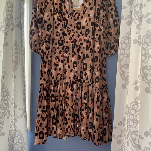 Label of Love Leopard Print Dress, size Medium, New with tags - Picture 2 of 13